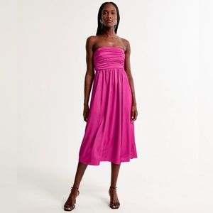 Abercrombie & Fitch Pink Midi Dress